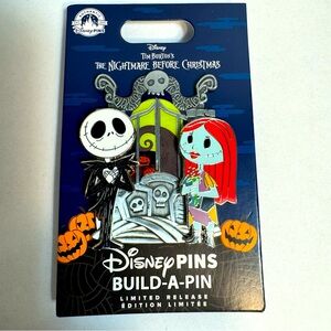 2024 Disney Parks Build A Pin 2 Pin Set Jack Skellington & Sally LR pin